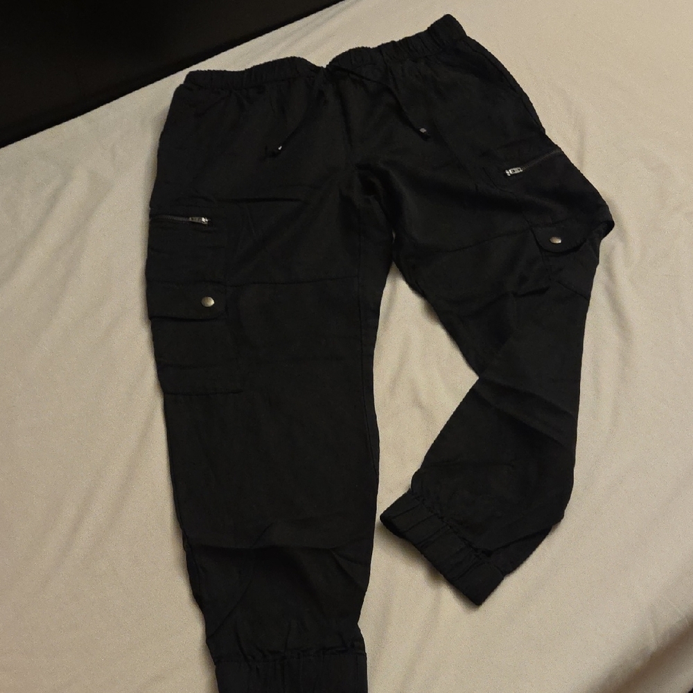 Banana Republic Black Cargo Jogger Pants